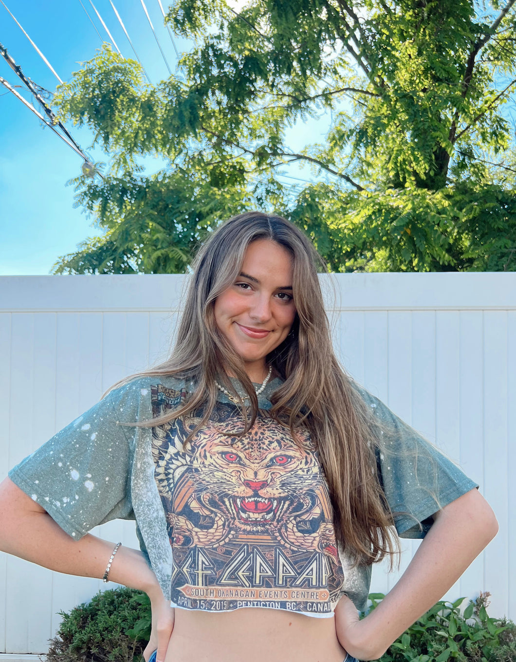 Def Leppard  cropped tee
